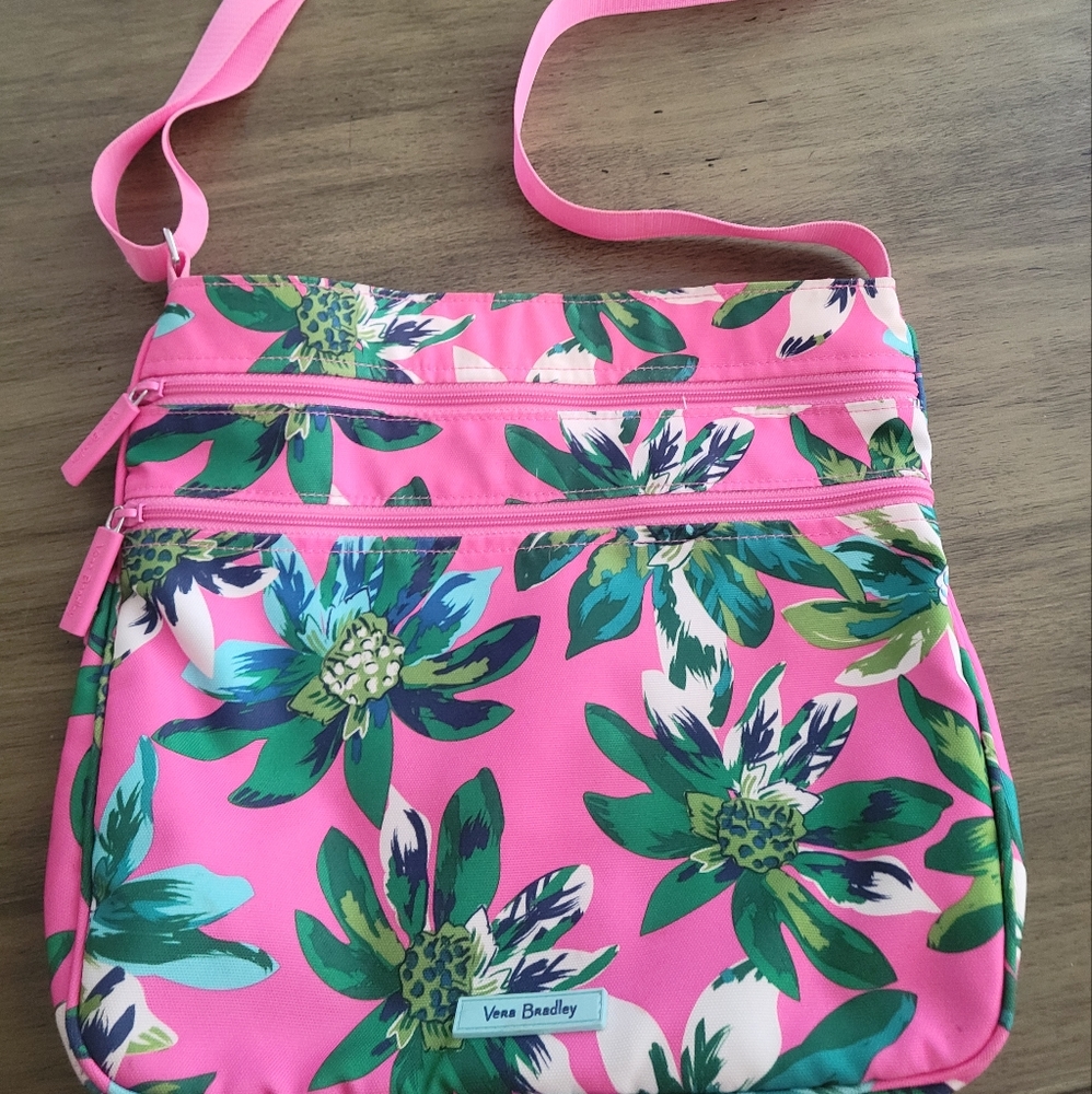 Vera Bradley  Tropical Paradise Triple Zip Hipster bag purse